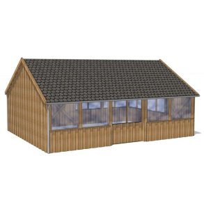 Multi-madpakkehus med vinduer