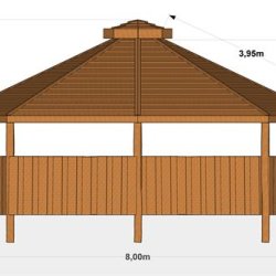 Ottekantet b�lhytte �8m
