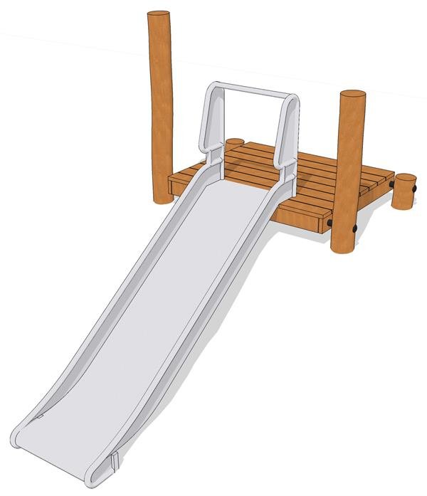 Rutsjebane 120 cm h�jde med platform 