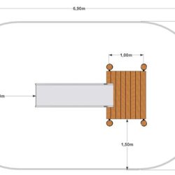 Rutsjebane 120 cm h�jde med platform 