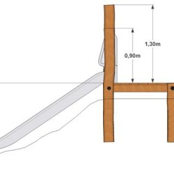 Rutsjebane 120 cm h�jde med platform 