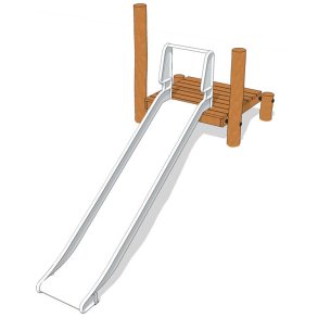 Rutsjebane 150 cm h�jde med platform 