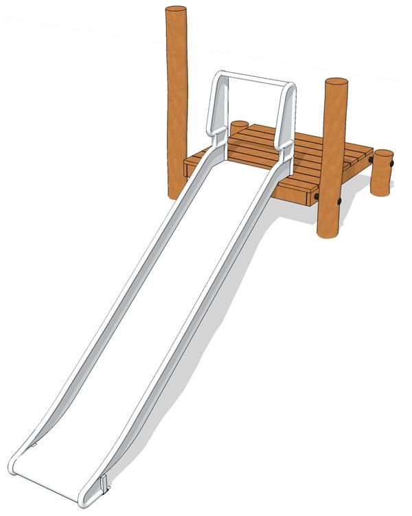 Rutsjebane 150 cm h�jde med platform 