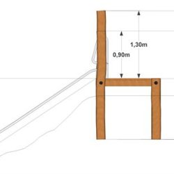Rutsjebane 150 cm h�jde med platform 