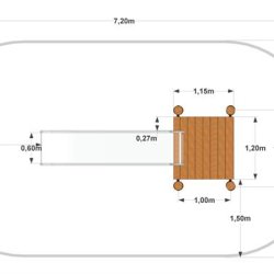 Rutsjebane 150 cm h�jde med platform 