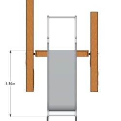 Rutsjebane 150 cm h�jde med platform 