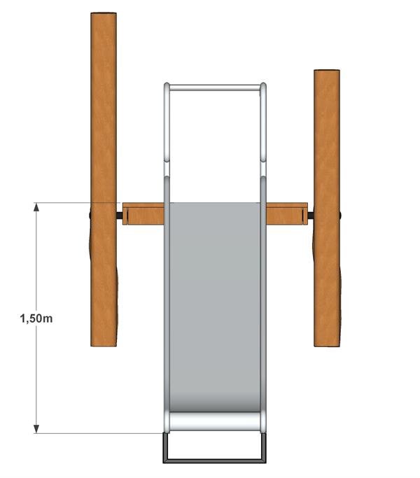 Rutsjebane 150 cm h�jde med platform 
