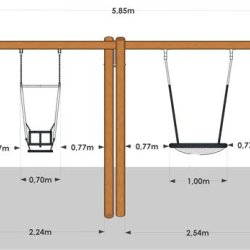 For�ldre-barn gynge m. fugleredegynge