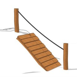 Trampe med tovopgang