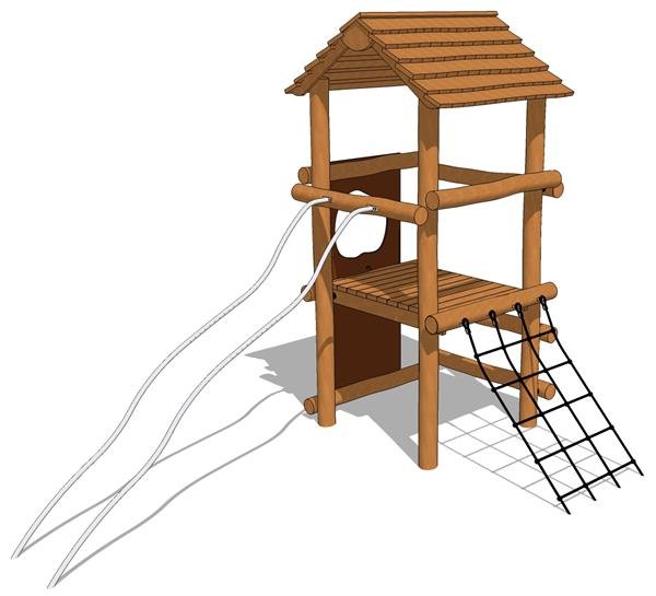 Leget�rn med klatreleg og glidest�nger model B