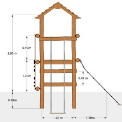 Leget�rn med klatreleg og glidest�nger model B